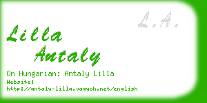 lilla antaly business card